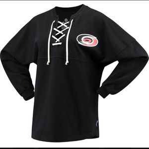 ISO-  Women's Carolina Hurricanes Fanatics Black Spirit T-Shirt Sm, med or large